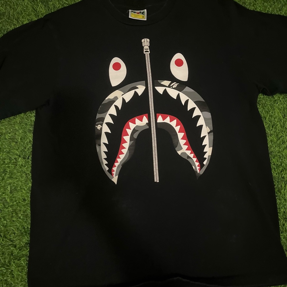 Bape Black Shark Face Tee